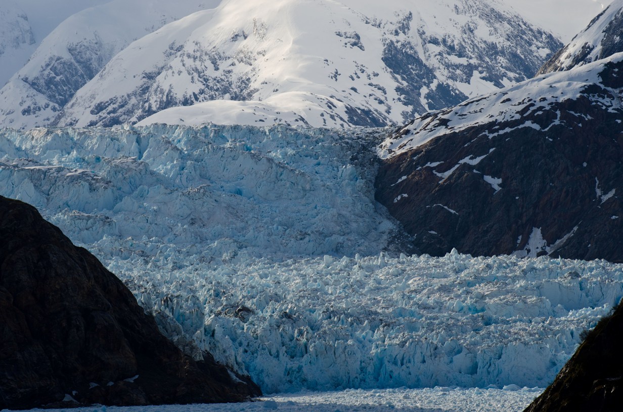 Edge of ice field in front of Sawyer Glacier